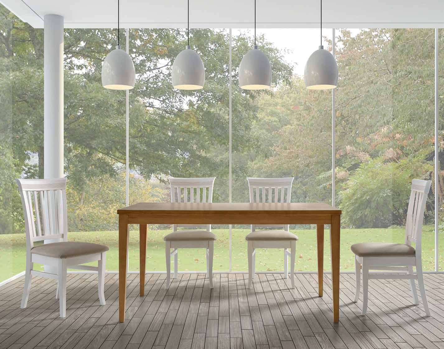 Mesa fija NATURA 150 x 80 pata despuntada