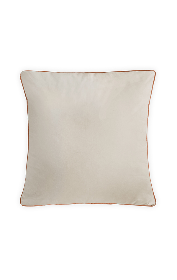 Set 2 cuadrantes algodón beige con vivo arcilla-Trend