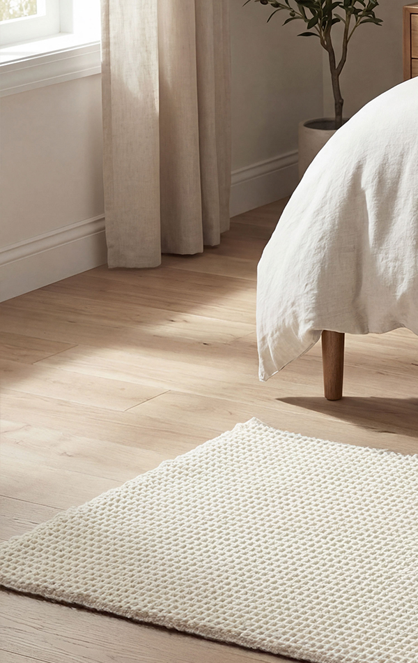 Alfombra cuadrados crema-Bee