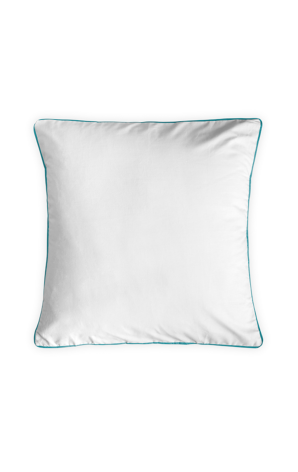 Set 2 cuadrantes algodón blanco con vivo azul celeste-Trend