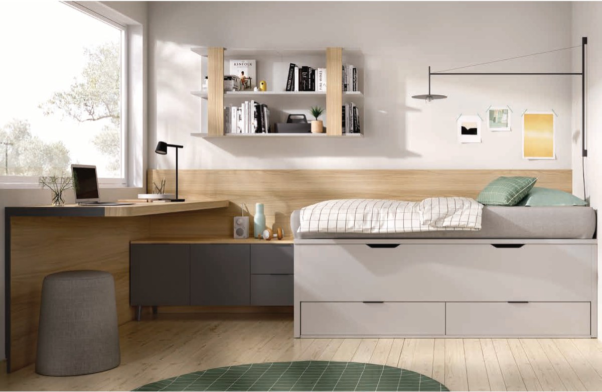 Dormitorio juvenil compacto C120