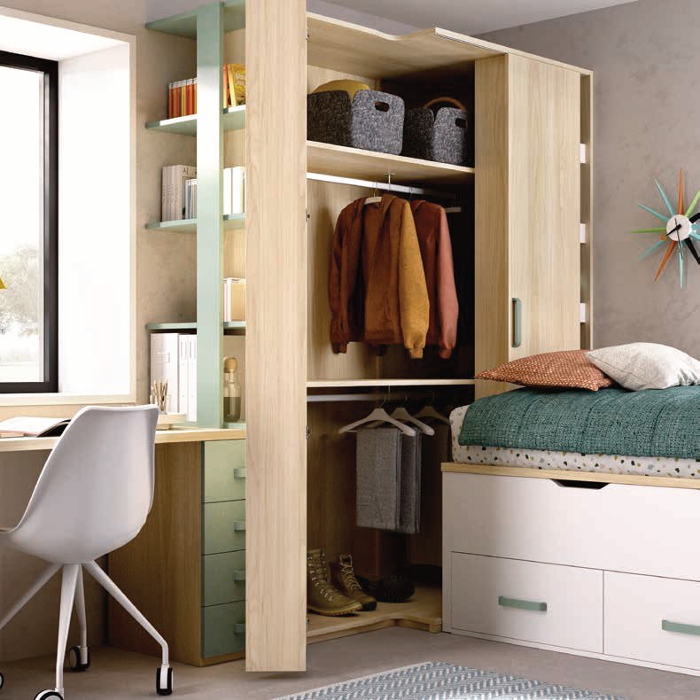Dormitorio juvenil compacto C125